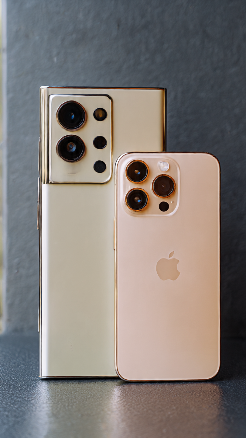 Samsung Galaxy S24 Ultra vs iPhone 15 Pro Max comparison 2025 flagship smartphones camera display battery performance review